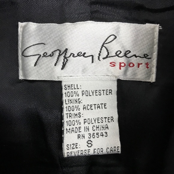 Geoffrey Beene Black Asymmetrical Zip Vest, Size S - Picture 10 of 11